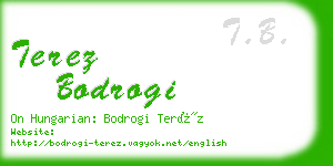 terez bodrogi business card